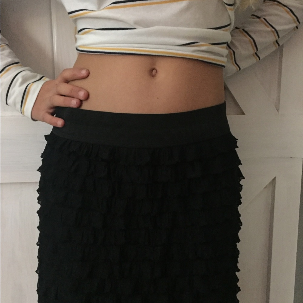 Long black skirt